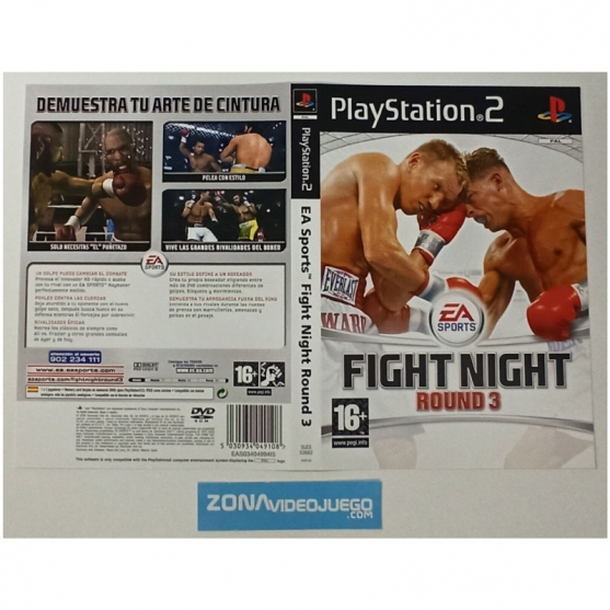 Caratula Original Ea Sports Fight Night Round 3, Playstation 2