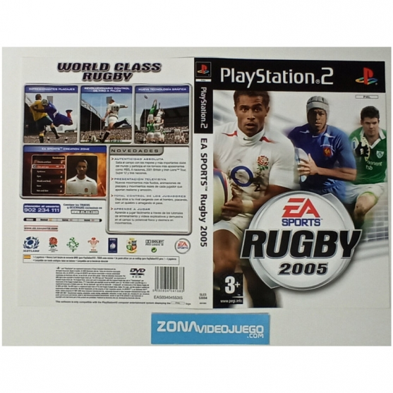 Caratula Original EA Sports Rugby 2005, Playstation 2