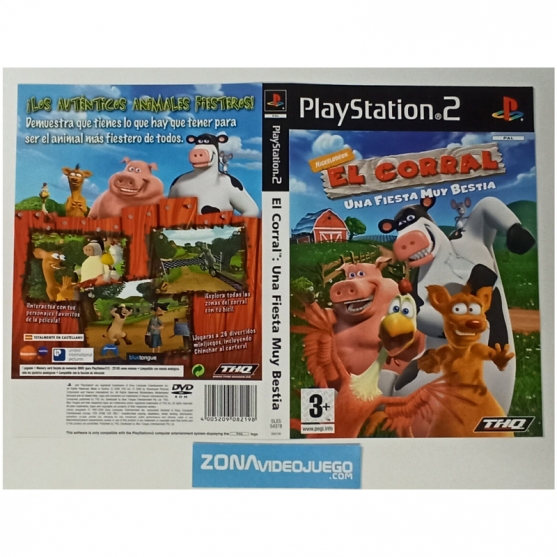 Caratula Original El corral una fiesta muy bestia, Playstation 2