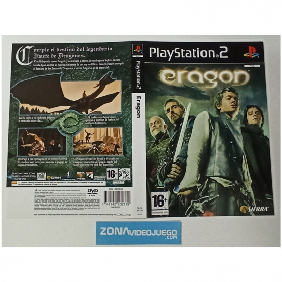 Caratula Original Eragon, Playstation 2