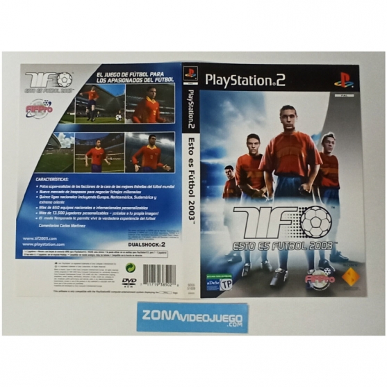 Caratula Original Esto es Fútbol 2003, Playstation 2