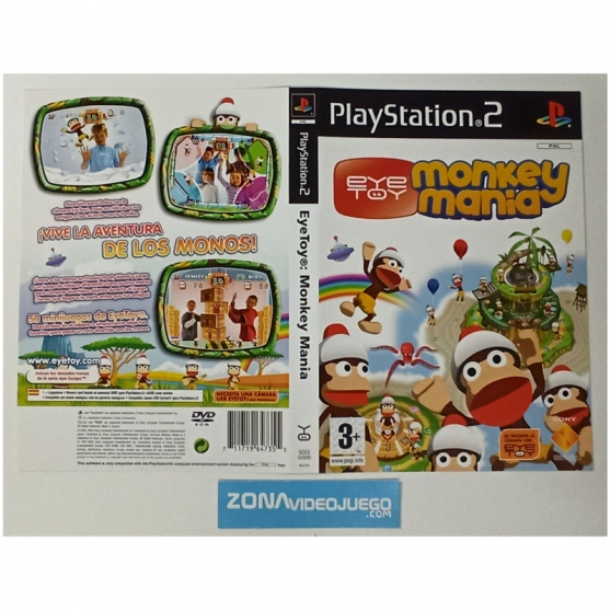 Caratula Original Eye Toy Monkey Mania, Playstation 2
