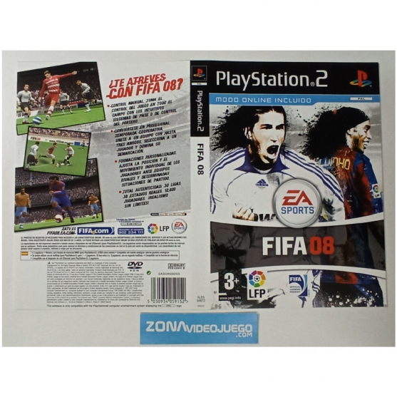 Caratula Original FIFA 08, Playstation 2