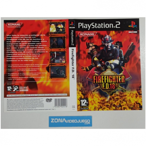 Caratula Original Firefighter F.D. 18, Playstation 2