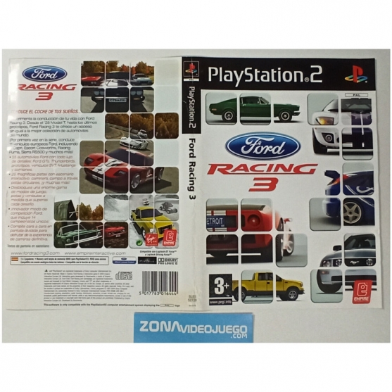 Caratula Original Ford Racing 3, Playstation 2