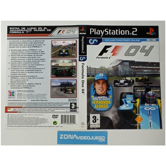 Caratula Original Formula One 04, Playstation 2