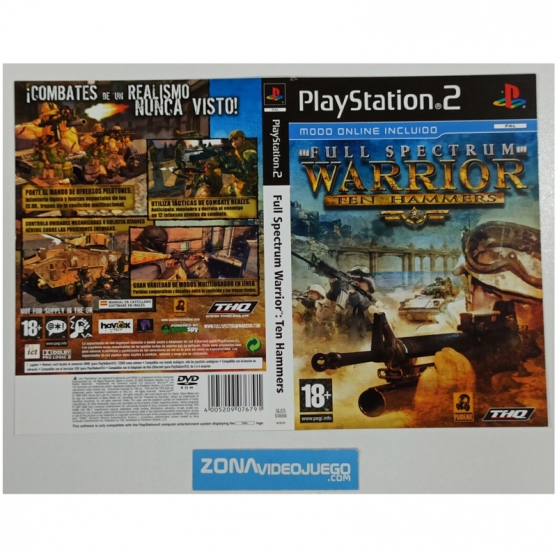 Caratula Original Full Spectrum Warrior ten hammers, Playstation 2