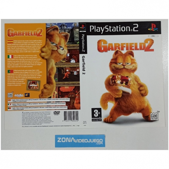 Caratula Original Garfield 2, Playstation 2
