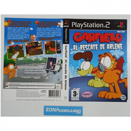 Caratula Original Garfield al Rescate de Arlene, Playstation 2
