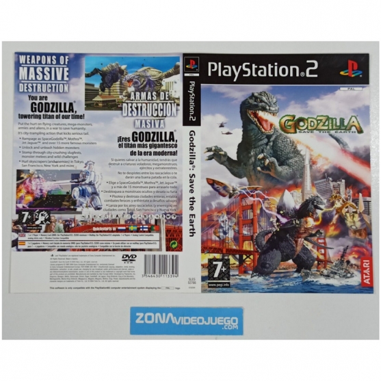 Caratula Original Godzilla Save the Earth, Playstation 2
