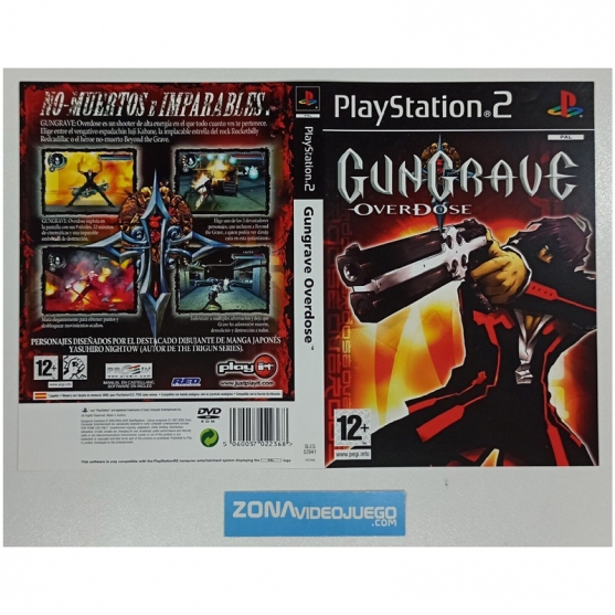 Caratula Original Gungrave Overdose, Playstation 2