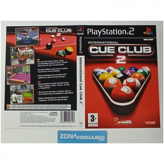 Caratula Original International cue club 2, Playstation 2