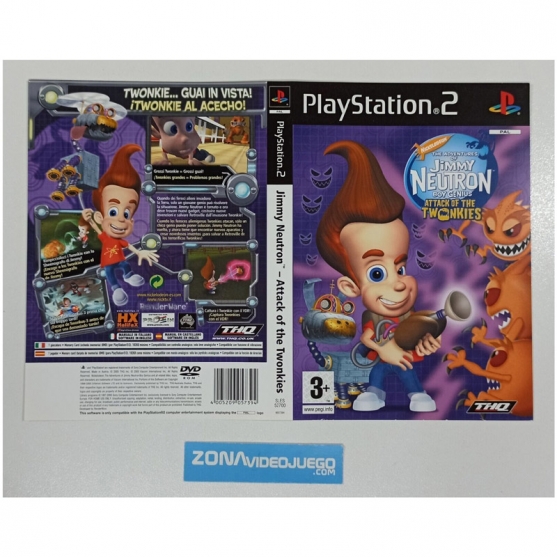 Caratula Original Jimmy Neutron Attack of the Twonkies, Playstation 2