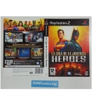 Caratula Original La Liga de la Juticia Heroes, Playstation 2