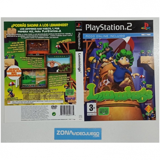 Caratula Original Lemmings, Playstation 2