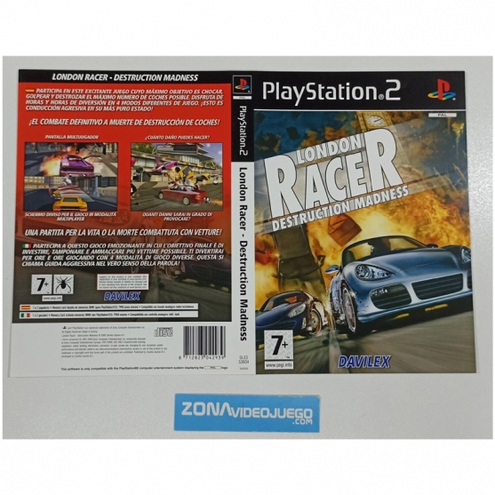Caratula Original London Racer Destruction Madness, Playstation 2