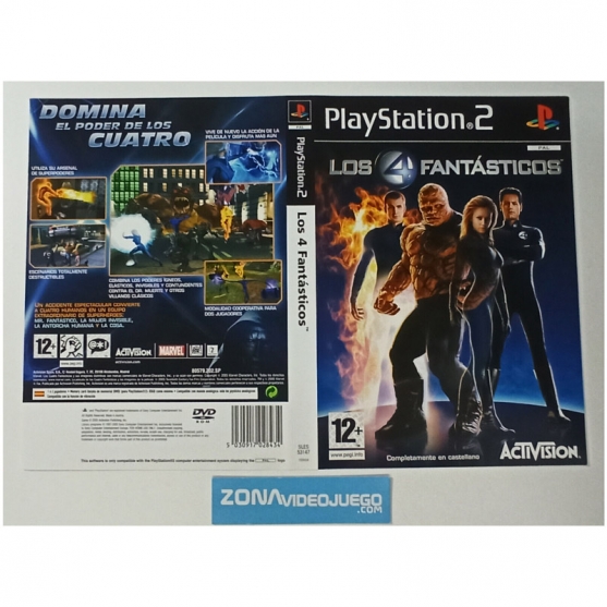 Caratula Original Los 4 Fantásticos, Playstation 2