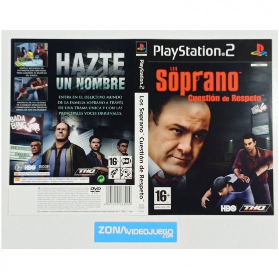 Caratula Original Los Soprano Cuestión de Respeto, Playstation 2