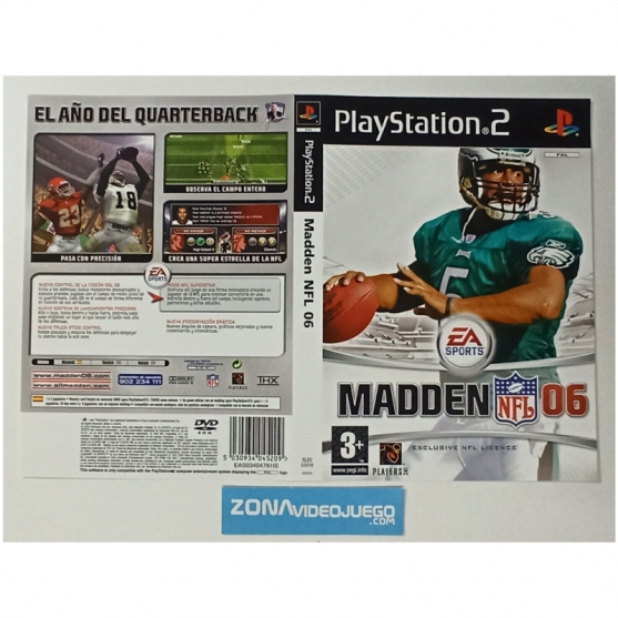 Caratula Original Madden NFL 06, Playstation 2