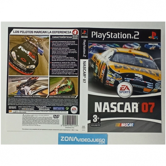 Caratula Original Nascar 07, Playstation 2