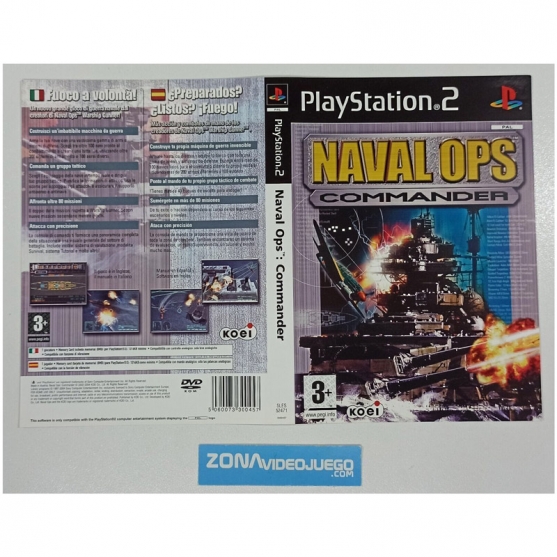 Caratula Original Naval Ops Commander, Playstation 2