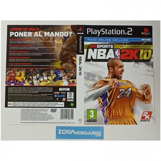 Caratula Original Nba 2K10, Playstation 2