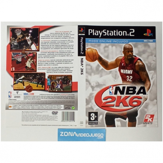 Caratula Original Nba 2k6, Playstation 2