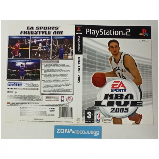 Caratula Original NBA Live 2005, Playstation 2