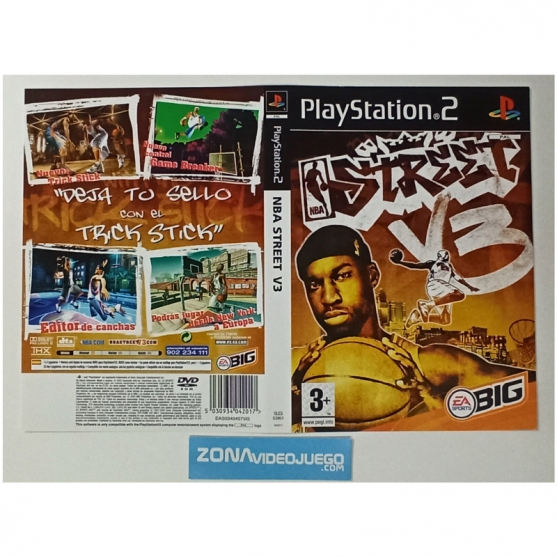 Caratula Original NBA Street V3, Playstation 2