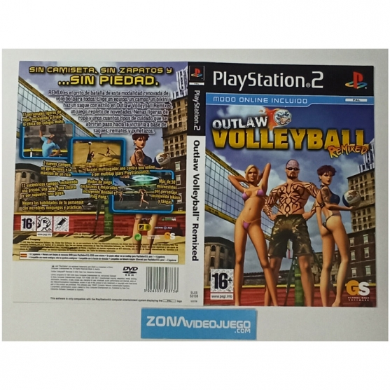 Caratula Original Outlaw Volleyball Remixed, Playstation 2