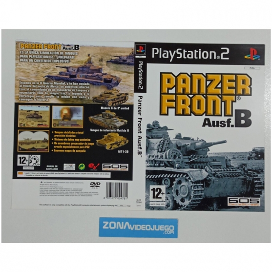 Caratula Original Panzer Front Ausf.B, Playstation 2