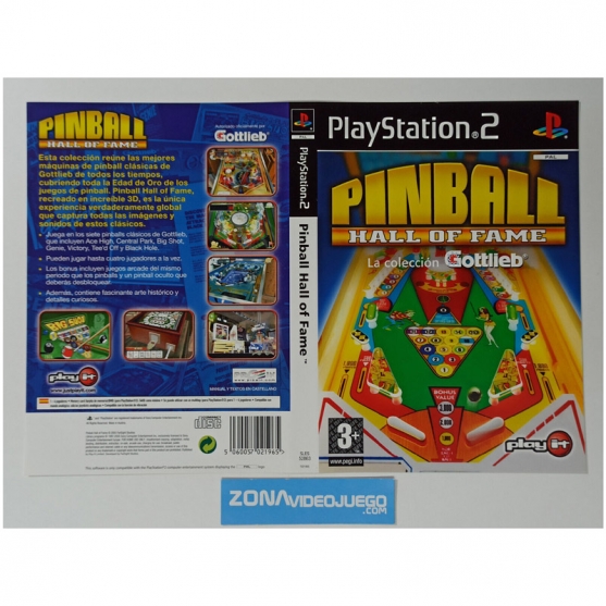 Caratula Original Pinball Hall of Flame, Playstation 2