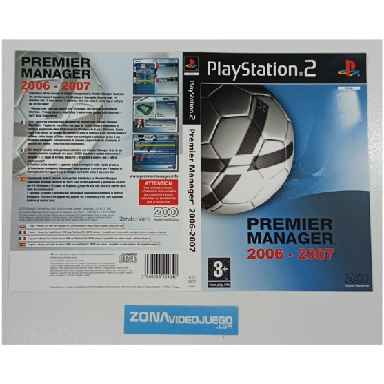 Caratula Original Premier Manager 2006-2007, Playstation 2