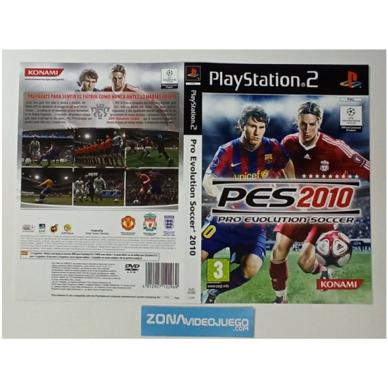 Caratula Original Pro Evolution Soccer 2010, Playstation 2