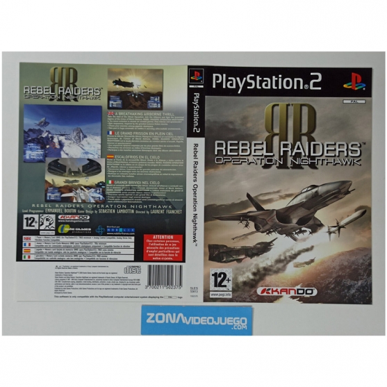 Caratula Original Rebel Raiders Operation Night, Playstation 2