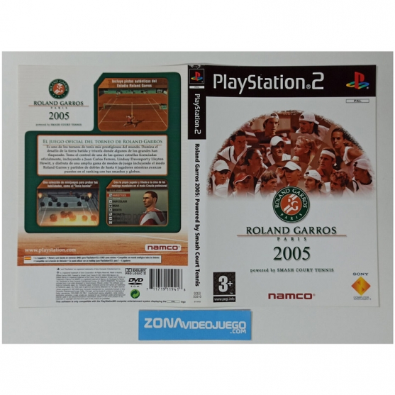Caratula Original Roland Garros 2005, Playstation 2