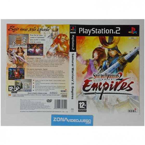 Caratula Original Samurai Warriors 2 Empires, Playstation 2