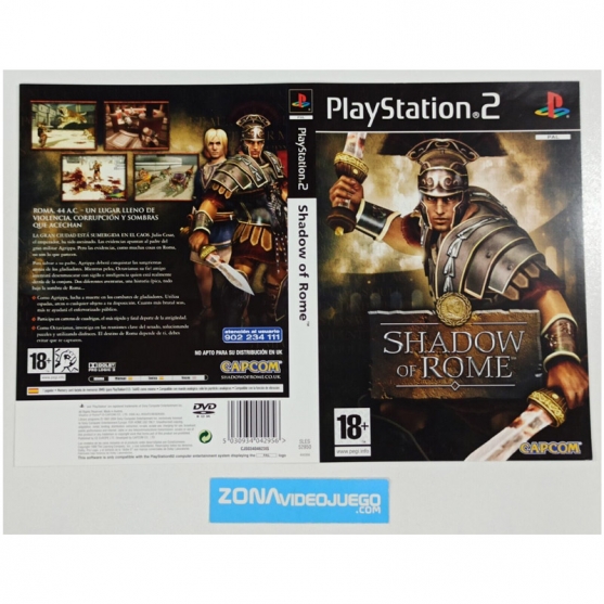 Caratula Original Shadow of Rome, Playstation 2