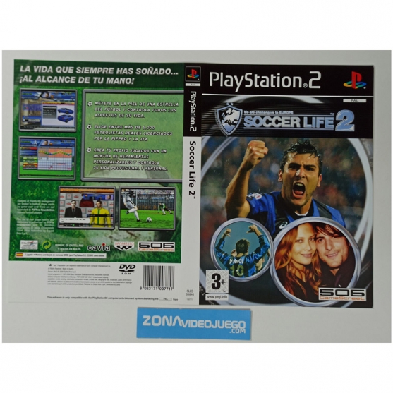 Caratula Original Soccer Life 2, Playstation 2