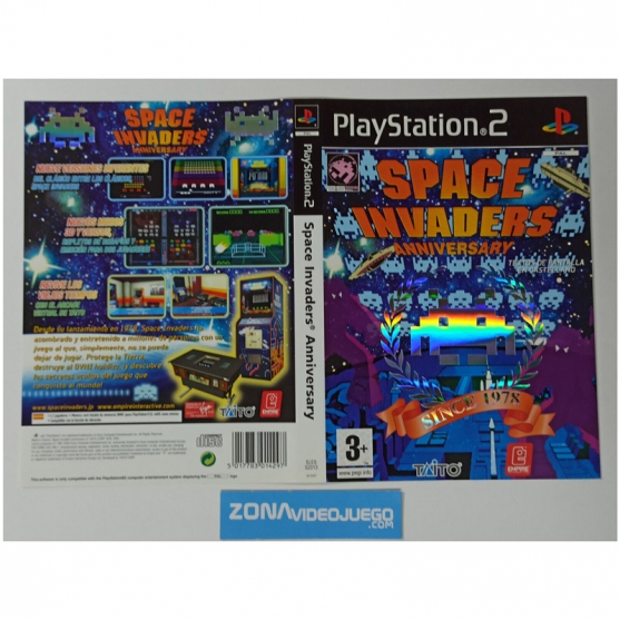 Caratula Original Space Invaders Anniversary, Playstation 2