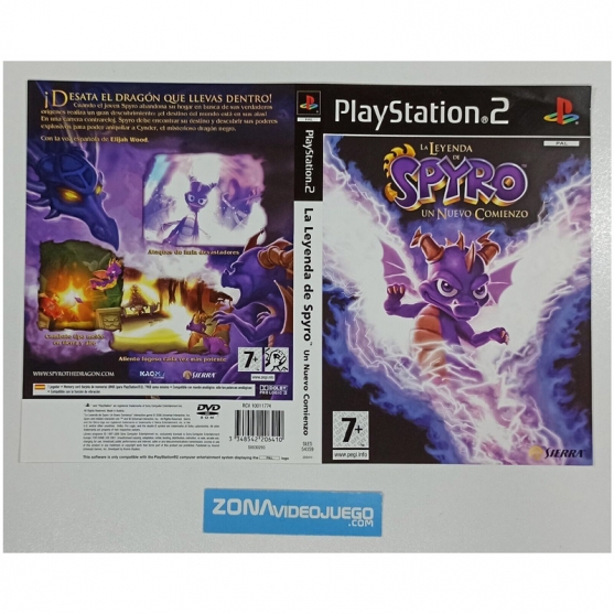 Caratula Original Spyro un nuevo comienzo, Playstation 2