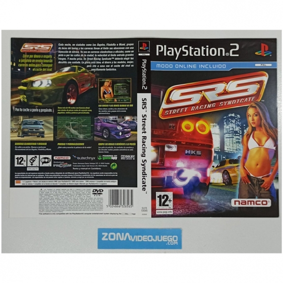Caratula Original SRS Street Racing Syndicate, Playstation 2