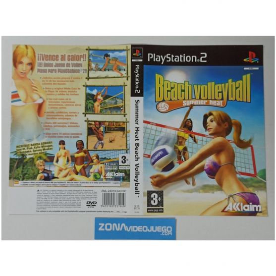 Caratula Original Summer Heat Beach Volleyball, Playstation 2