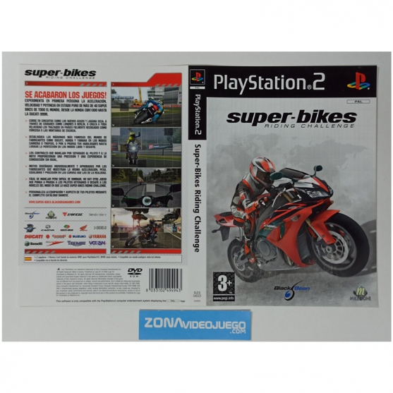 Caratula Original Super-Bikes Riding Challenge, Playstation 2