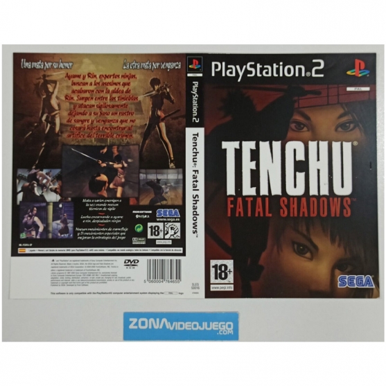 Caratula Original Tenchu Fatal Shadows, Playstation 2