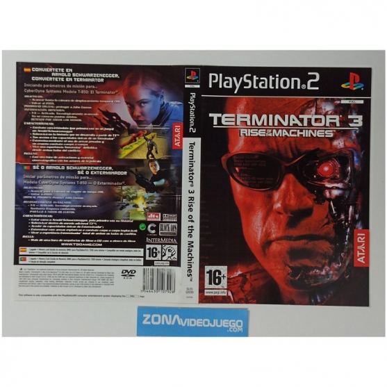 Caratula Original Terminator Rise of the Machines, Playstation 2