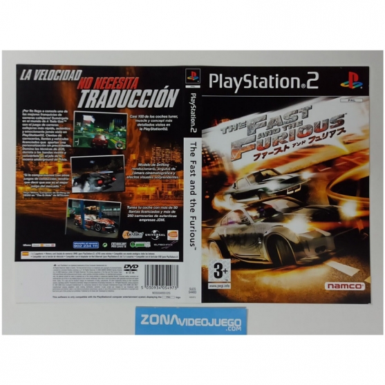 Caratula Original The Fast and the Furious, Playstation 2