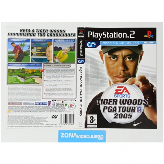 Caratula Original Tiger Woods PGA Tour 2005, Playstation 2