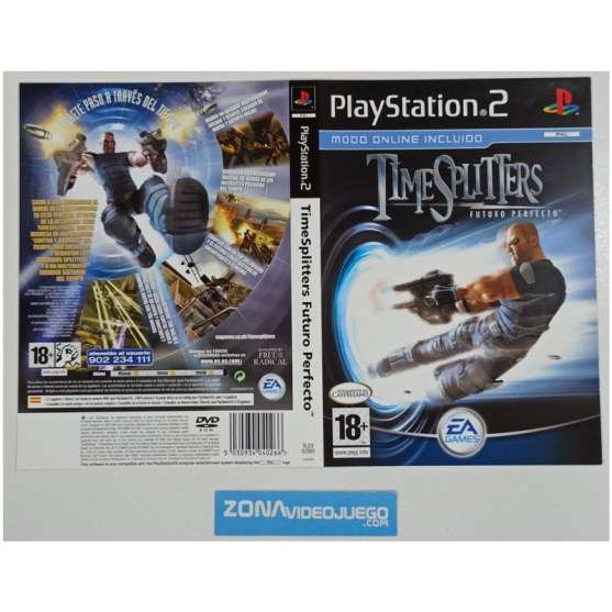 Caratula Original Time Splitters Futuro Perfecto, Playstation 2