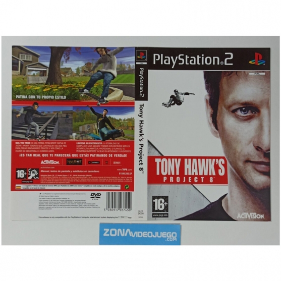 Caratula Original Tony Hawk's Project 8, Playstation 2